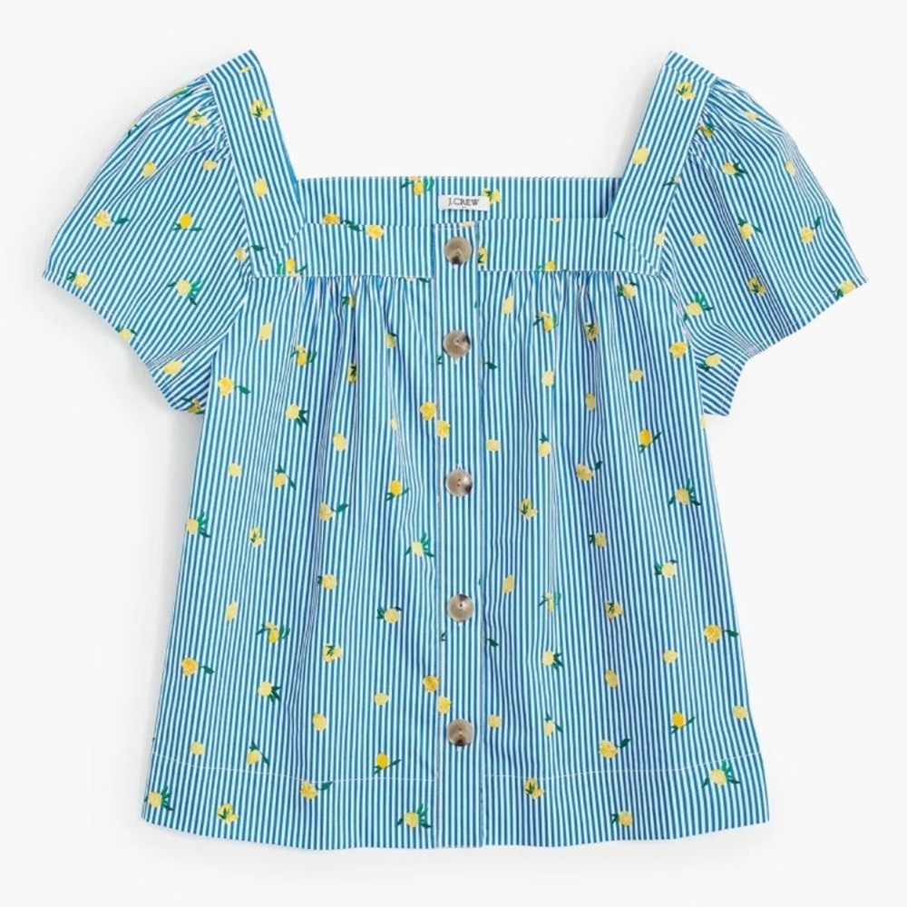Jcrew lemon print top